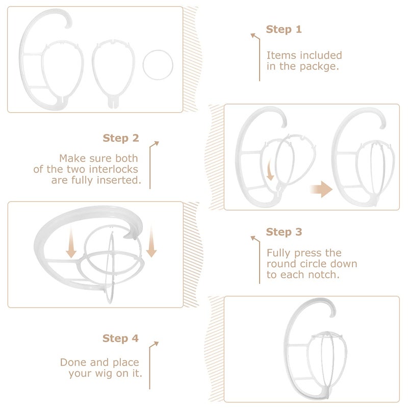 Dreamlover Hanging Wig Stands, Wig Hangers, 2 Sets - Image 5